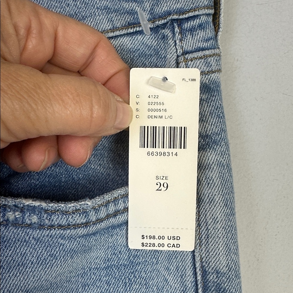 NWT Agolde Riley High Rise Straight Crop Jeans in Bitter Size 29 Cotton Stretch - Picture 16 of 16